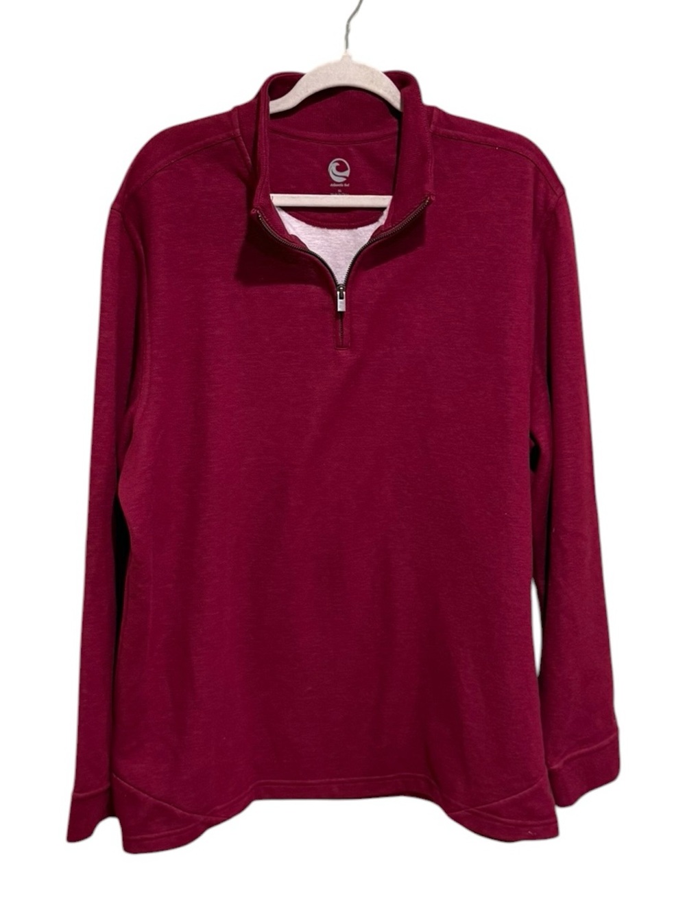 NWOT Atlantic Sol Classic Men's Quarter-Zip Pullover Sweatshirt - Burgundy